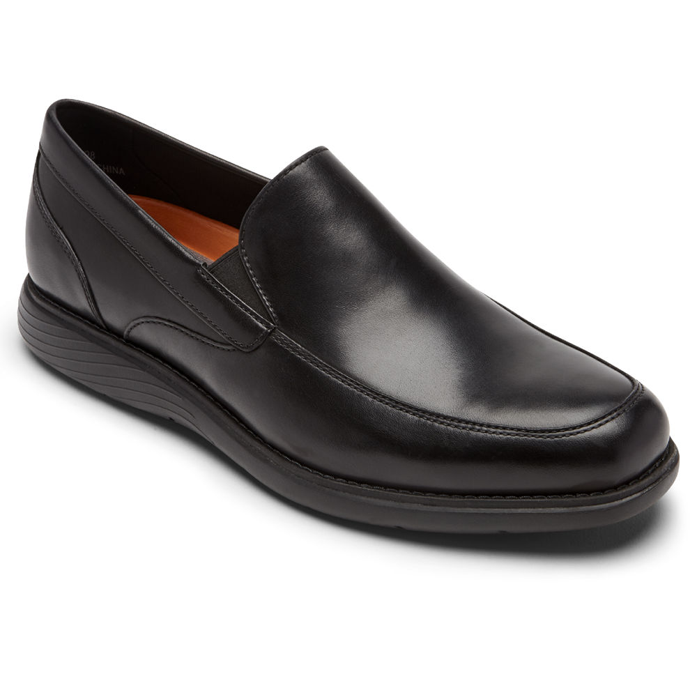 Rockport Mens Loafers Black - Garett Venetian - UK 379-MWUHOD